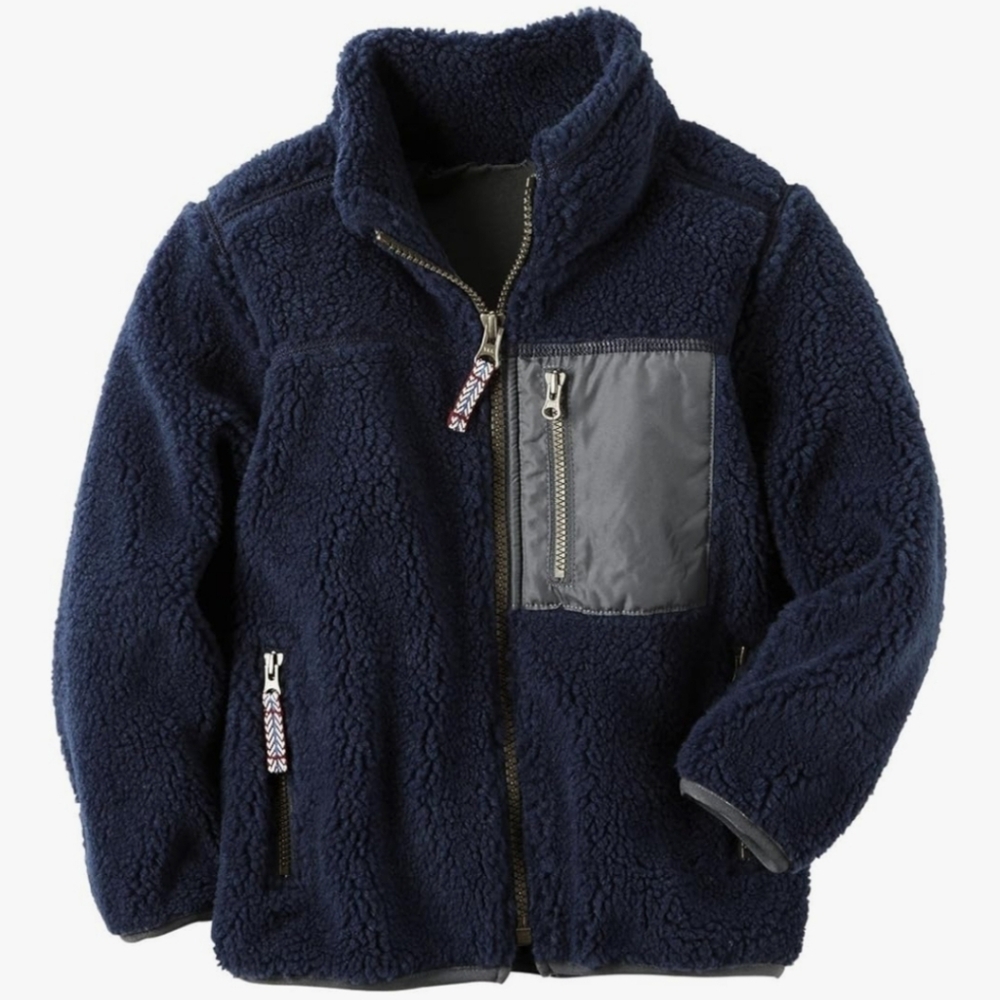 The Children's Place Navy and Gray Fleece Jacket